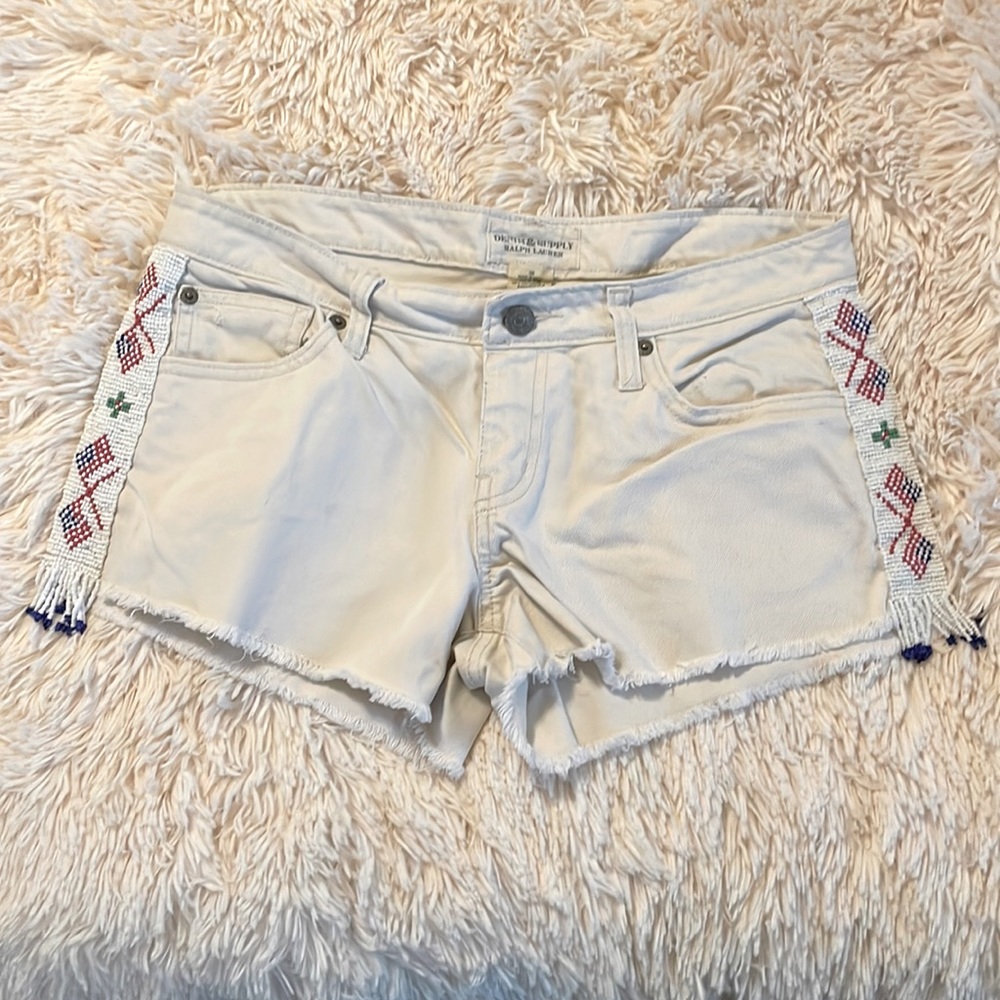 RL Denim & Supply off-white shorts